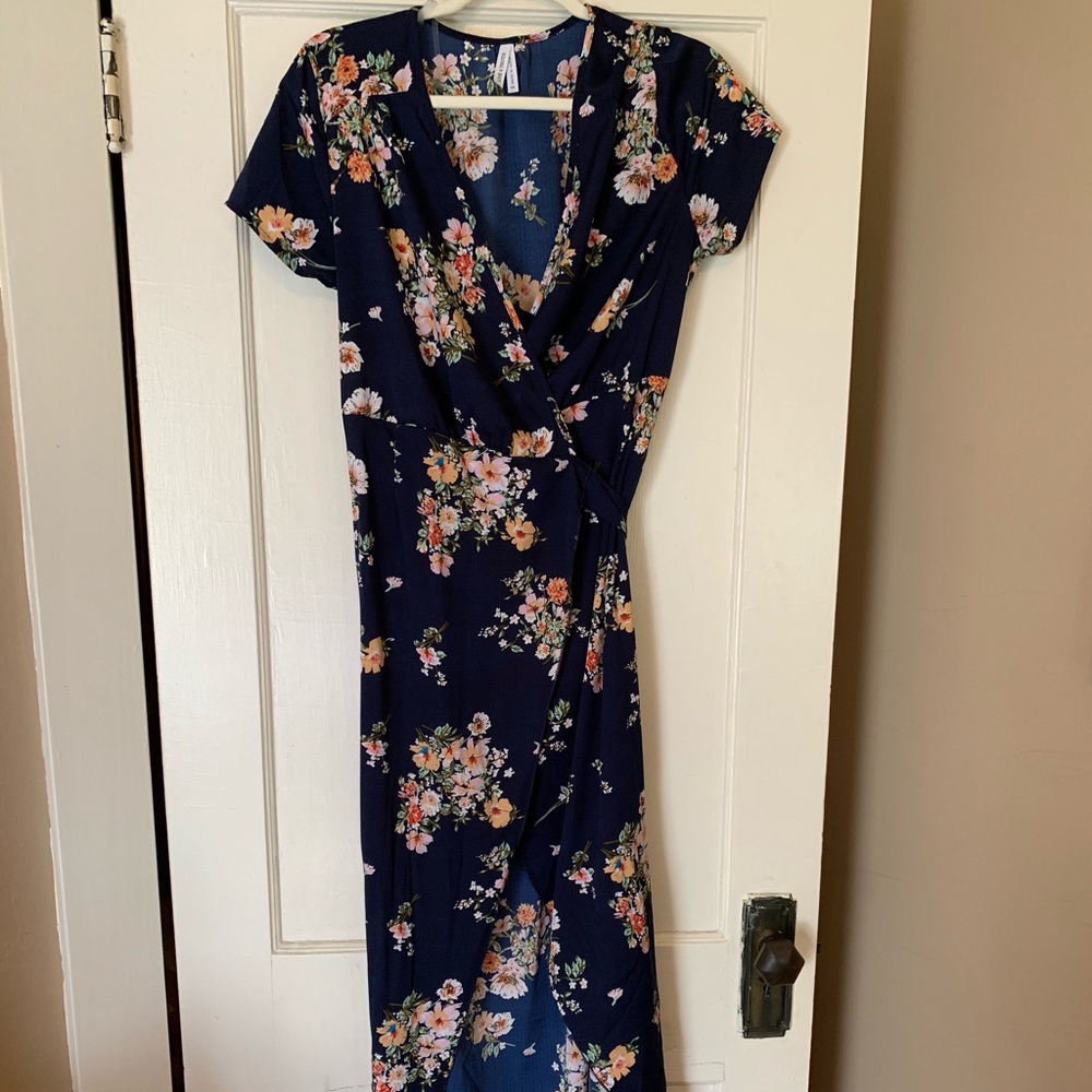 Floral wrap dress